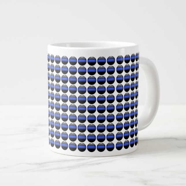 Tasse Géante Ligne bleue mince (Devant droit)