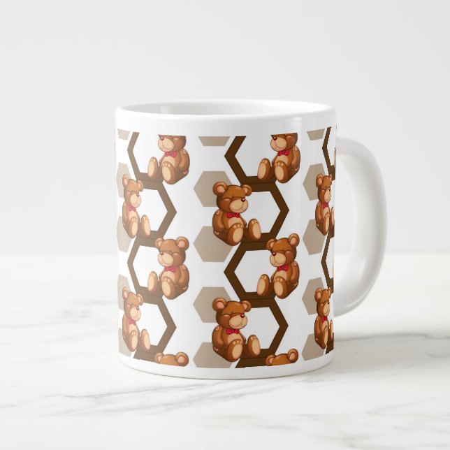 Tasse Géante l'illustration d'une rangée de nounours concernent (Devant droit)