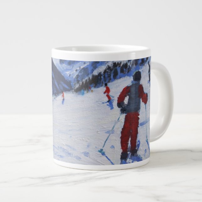 Tasse Géante L'instructeur Mottaret de ski (Devant droit)