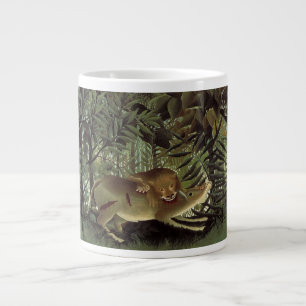 Tasse Géante Lion affamé par Henri Rousseau, animal sauvage Vin