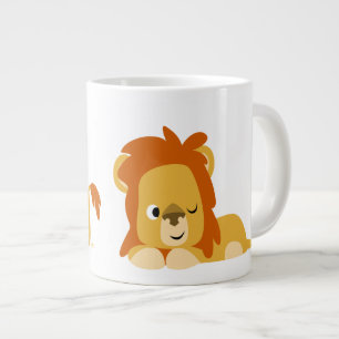Tasse Géante Lion caricature mignon Awake
