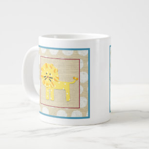 Tasse Géante Lion jaune avec Pois blancs