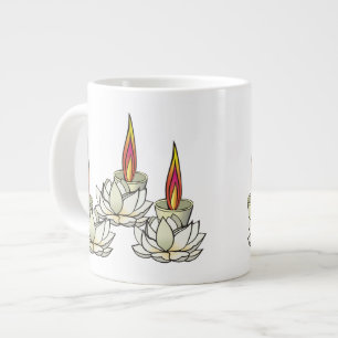 Tasse Géante Lotus & Deepas blancs