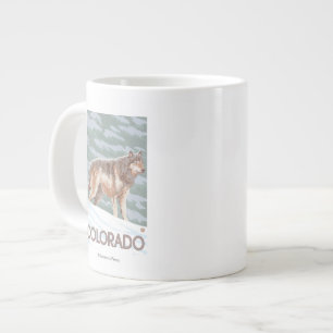 Tasse Géante Loup gris StandingColorado