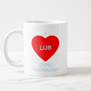 Tasse Géante Lub Dub Coeur Sons Drôle Cardiologue