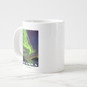 Tasse Géante Lumières du Nord et Vintage voyage des orques