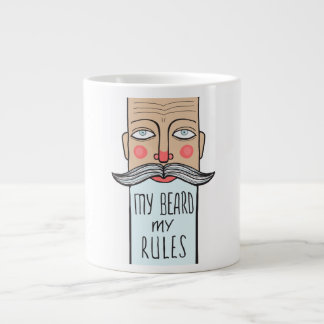 Tasse Géante Ma barbe, mes règles, la confiture de café Jumbo