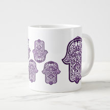 Main de henné de Hamsa (violet)