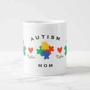 Tasse Géante Maman de l'autisme personnalisée