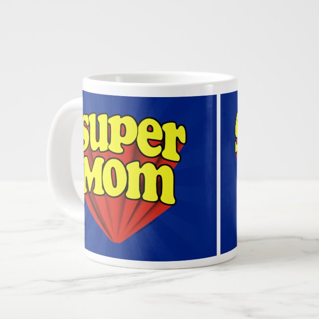 Tasse Géante Maman superbe rouge/jaune/jour de mère bleu de (Devant gauche)