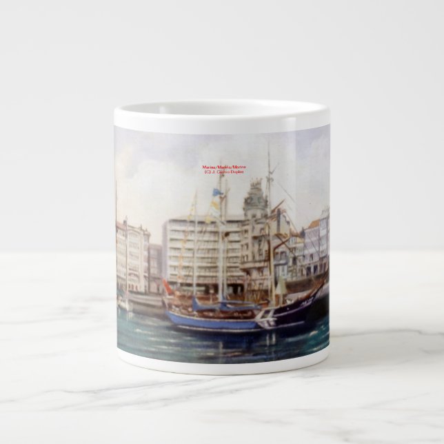 Tasse Géante Marine/Marine/Marinez (Devant)
