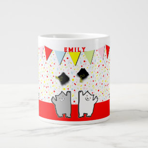 Tasse Géante Mascotte de chat de remise de diplômes