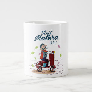 Tasse Géante Matera Italie Dessin Animé Scooter impression de v