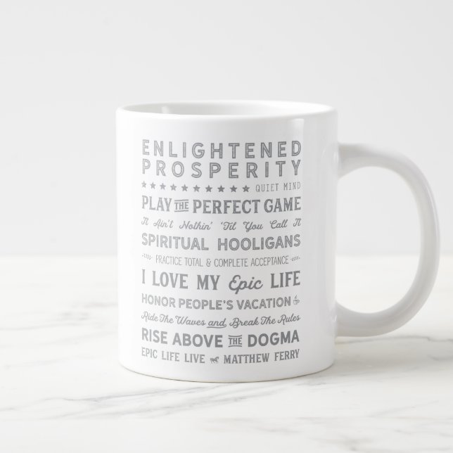 Tasse Géante Matthew Ferry Words de la sagesse (Droite)