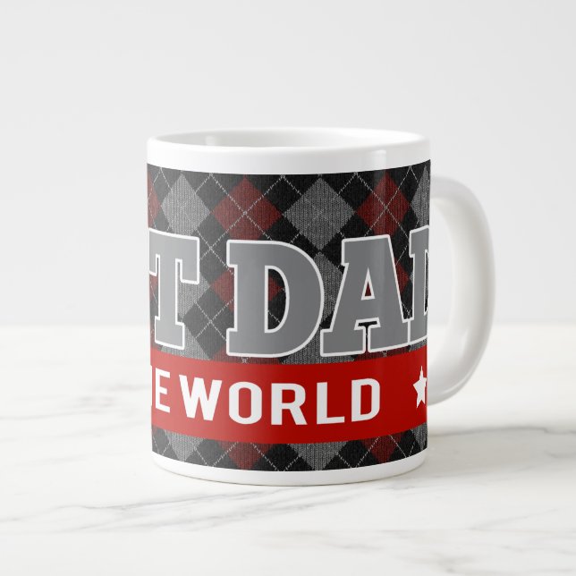 Tasse Géante Meilleur papa sur le Jacquard mondial (Devant droit)
