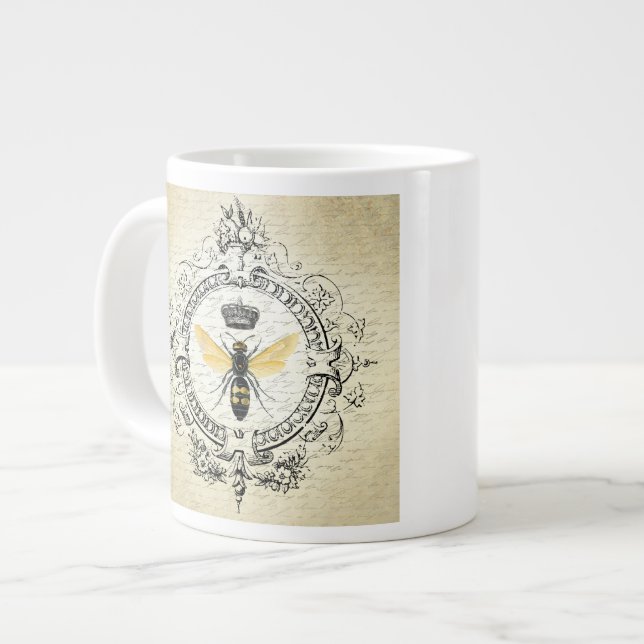 Tasse Géante modern vintenfrenqueen bee (Devant gauche)