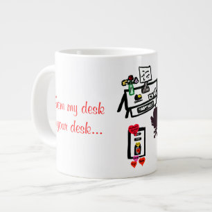 Tasse Géante Mon coeur Valentin Personnalisez le nom