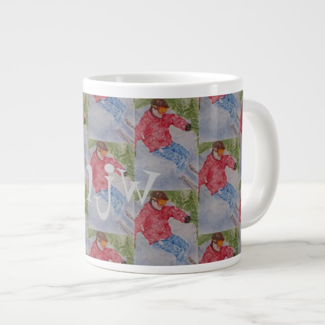 TASSE GÉANTE MONOGRAM DOWNHILL SKIER (Devant droit)