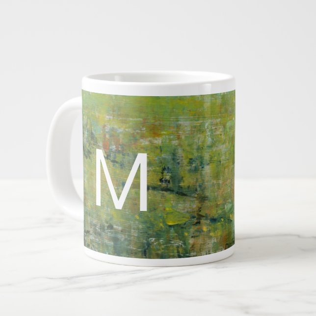 Tasse Géante Monogramme | Champ opulent II (Devant gauche)