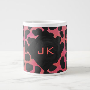 Tasse Géante Monogramme Dalmatien Noir et Rouge