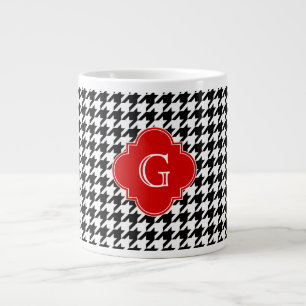 Tasse Géante Monogramme du Quatrefoil rouge noir blanc