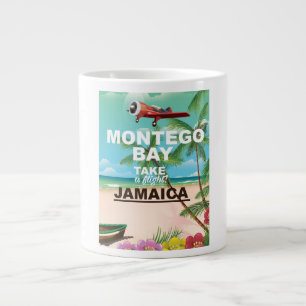 Tasse Géante Montego Bay Jamaïque affiche de voyage vintage