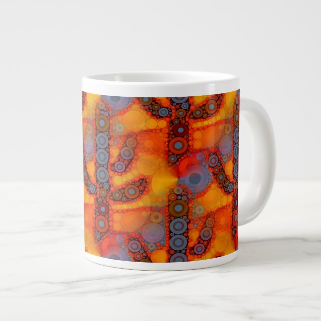 Tasse Géante Mosaïque de cactus du sud-ouest du Saguaro (Devant droit)