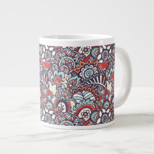 Tasse Géante Motif à doodle floral Paisley
