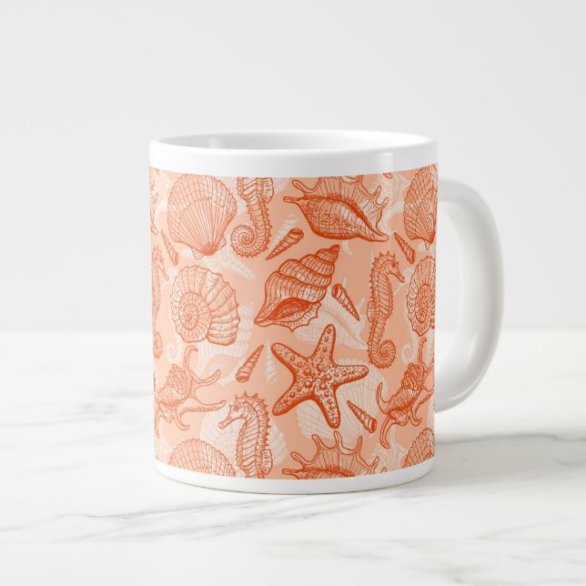 Tasse Géante motif à main de mer (Devant droit)