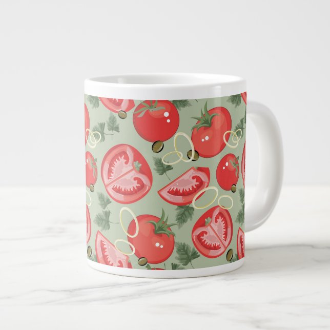 Tasse Géante Motif abstrait avec la tomate (Devant droit)