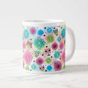 Tasse Géante motif arrière - plan de choux à fleurs