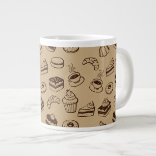 Tasse Géante Motif Avec Gâteaux, Desserts Et Boulangerie