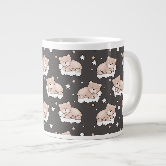 Tasse Géante motif avec le petit sommeil d'ours (Devant droit)