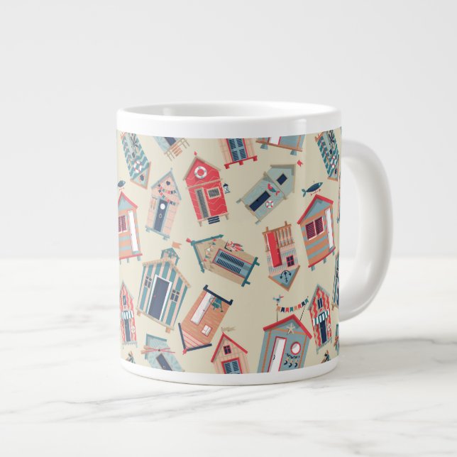Tasse Géante Motif Beach Hut (Devant droit)