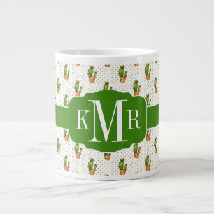 Tasse Géante Motif Cactus & Succulent Polk Dot