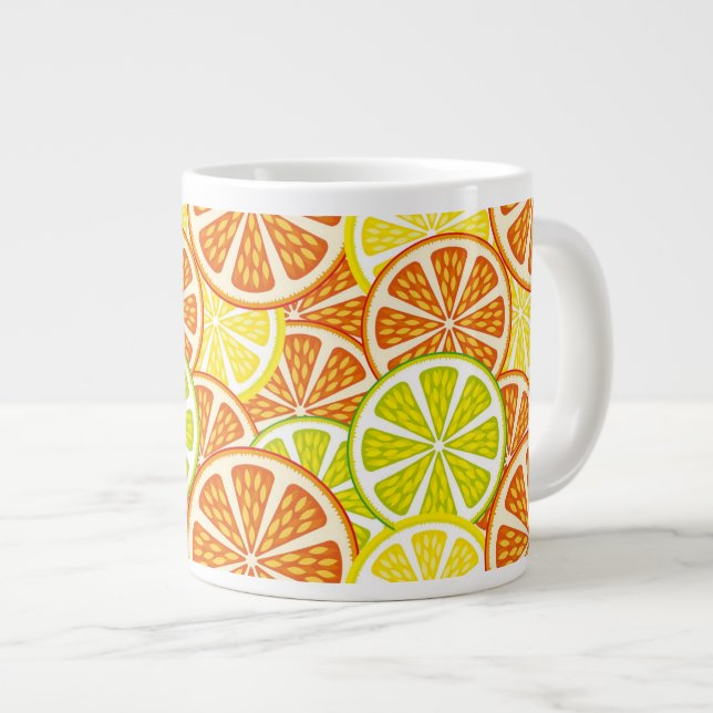 Tasse Géante motif d'agrumes (Devant droit)