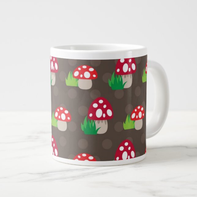 Tasse Géante motif de champignons (Devant droit)