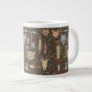 Tasse Géante Motif de chasse ethnique