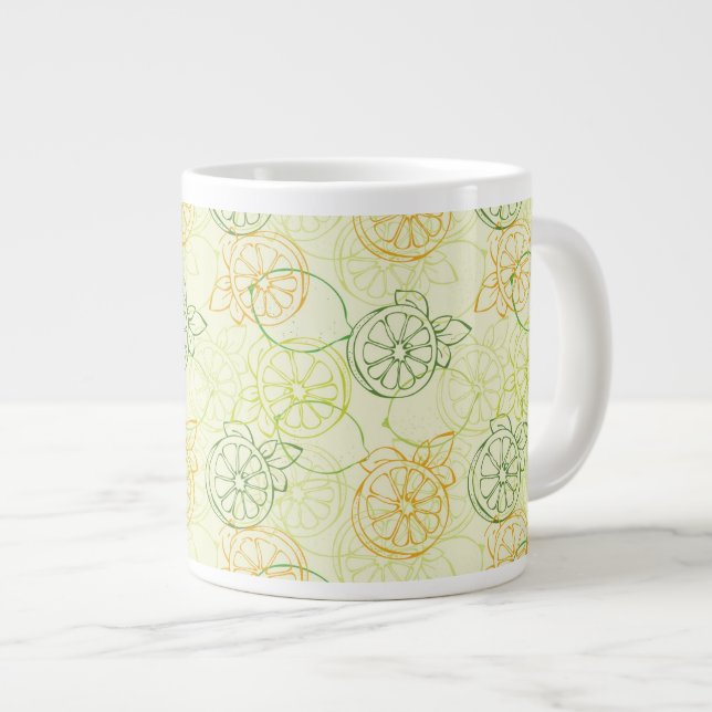 Tasse Géante Motif de citron (Devant droit)