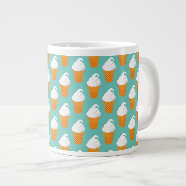 Tasse Géante Motif de cône de glace vanille (Devant droit)