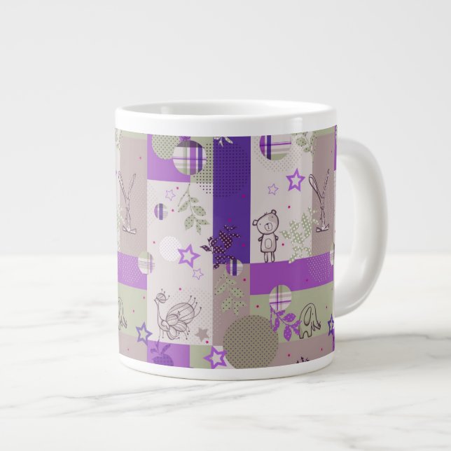 Tasse Géante Motif de courtepointe (Devant droit)