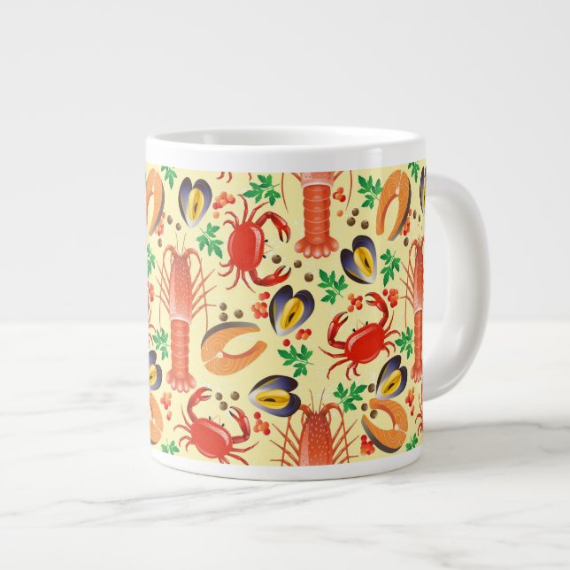Tasse Géante Motif de fruits de mer (Devant droit)
