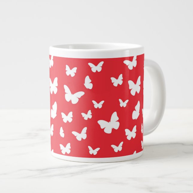 Tasse Géante Motif de papillon 2 (Devant droit)