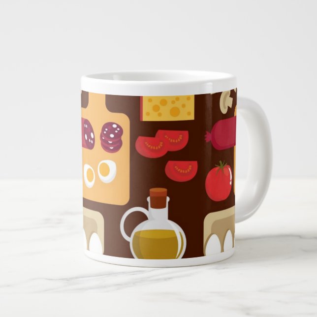 Tasse Géante Motif de pizza (Devant droit)