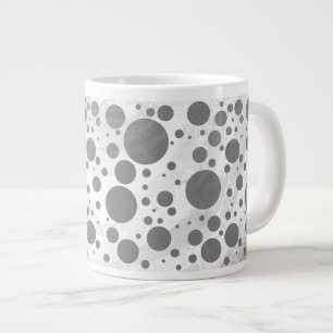 Tasse Géante Motif de points Polka gris ardoise
