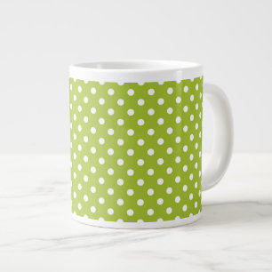 Tasse Géante motif de printemps avec pois blancs