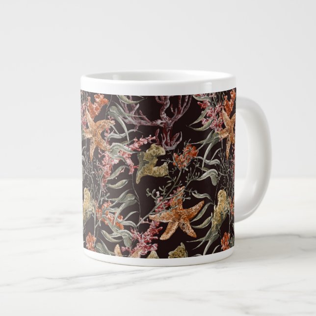 Tasse Géante Motif de Shabby Sea Life (Devant droit)