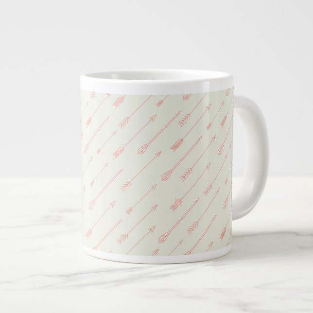 Tasse Géante Motif des flèches encadrées de corail (Devant droit)