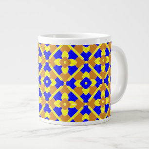 Tasse Géante Motif en mosaïque de style espagnol jaune orange