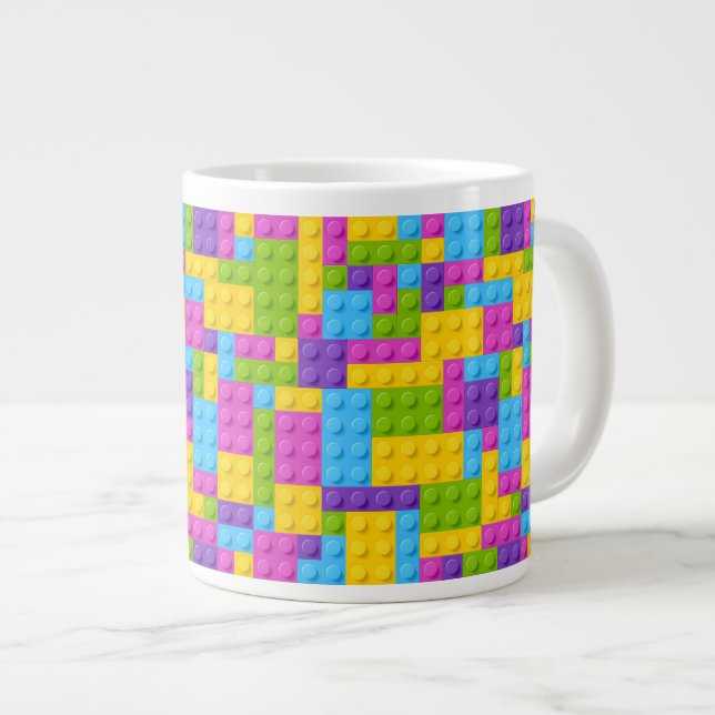 Tasse Géante Motif en plastique de blocs de construction (Devant droit)